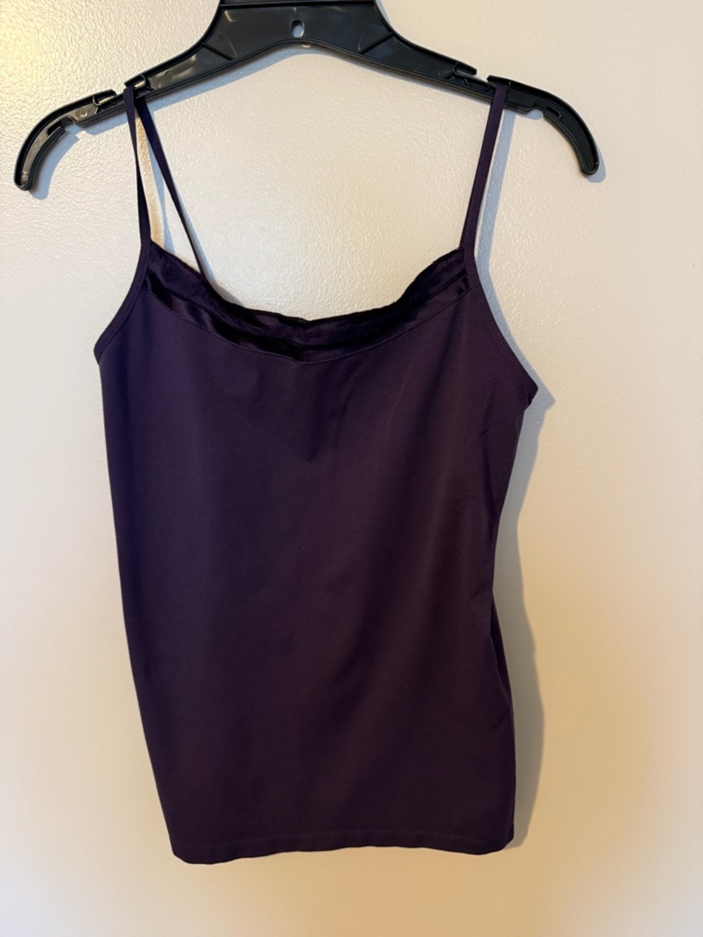 The Limited Deep Purple Satin-Trim Camisole